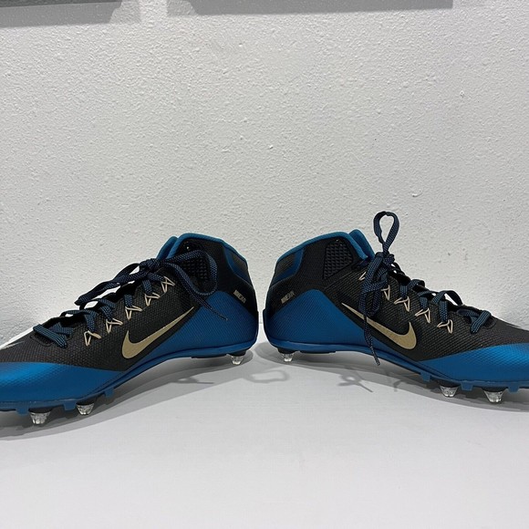 Alpha Pro 2 NIKESKIN Black/Green/Gold FB Cleats sz 15 Jaguars - Picture 5 of 11